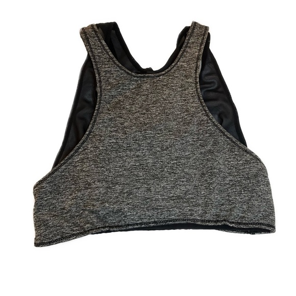 Free People Movement High Neck Mesh Layered Sports Bra Sz S - Picture 1 of 7